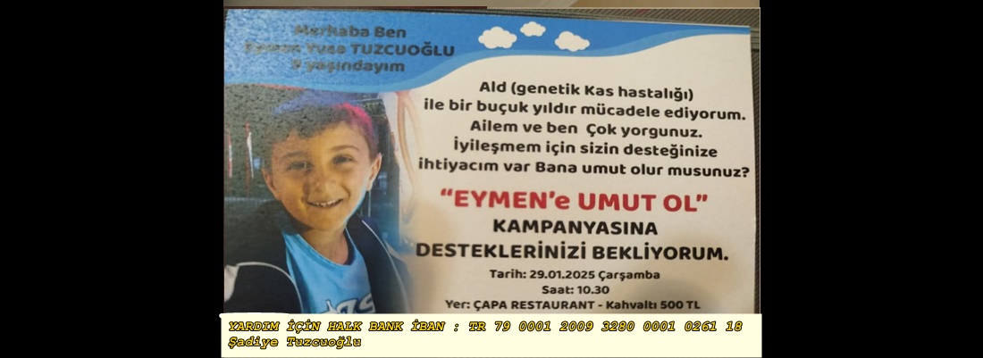 HAYDİ EYMEN’E DESTEK VERELİM