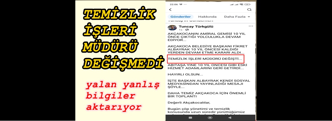 TEMİZLİK İŞLERİ MÜDÜRÜ DEĞİŞMEDİ…