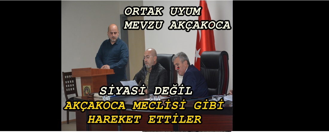 AKÇAKOCA MECLİSİ GİBİ HAREKET ETTİLER