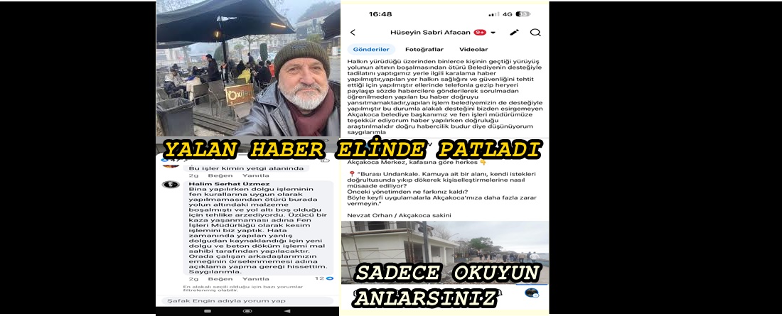 HEM AKÇAKOCA’YA HEM AKÇAKOCA ESNAFINA  DÜŞMANLIK GÖSTERİYOR