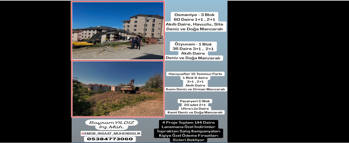 EMOB İNŞAAT YÖNETİM KURULU BAŞKANI BAYRAM YILDIZ PROJELERİNE DEVAM EDİYOR