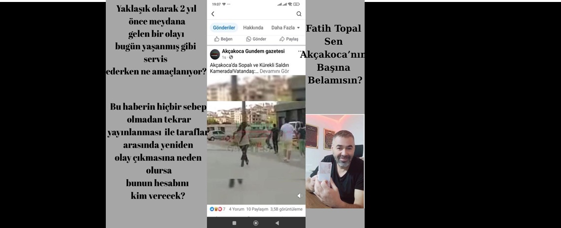 SOSYAL MEDYA OĞLANI FATİH TOPAL AKÇAKOCA’NIN BAŞINA BELA MI?