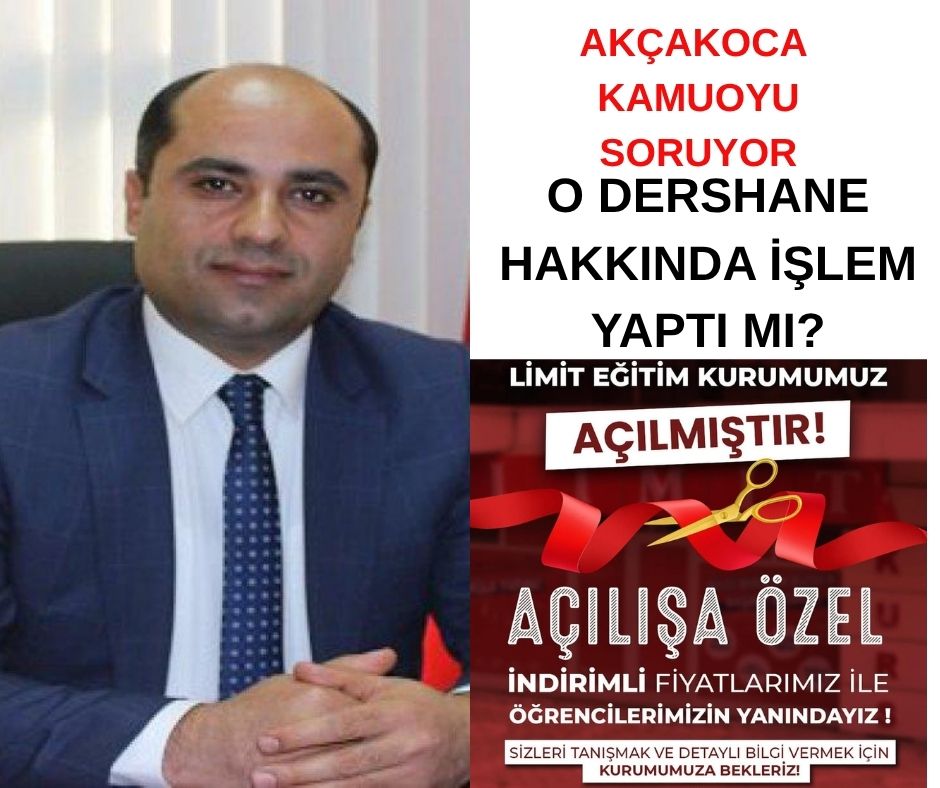 İLÇE MİLLİ EĞİTİM MÜDÜRÜ KARADAĞ O DERSHANE HAKKINDA İŞLEM YAPTI MI ?