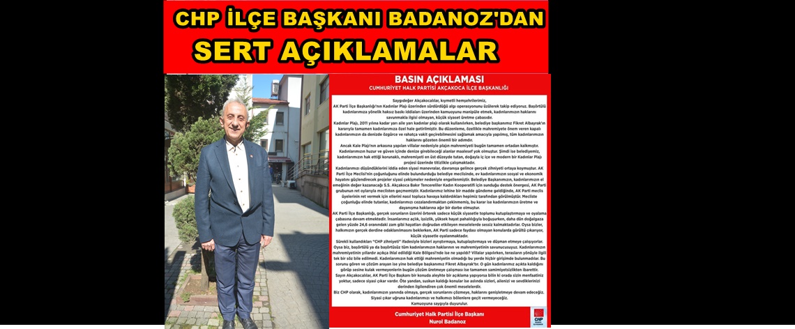 CHP AKÇAKOCA İLÇE BAŞKANLIĞINDAN SERT AÇIKLAMALAR