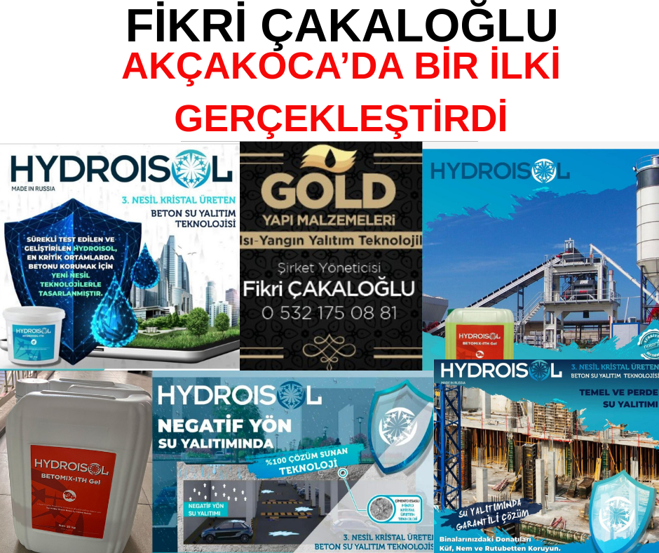 Fikri Çakaloğlu, Akçakoca’da Su-Isı yangın Yalıtımında Bir İlki Gerçekleştirdi